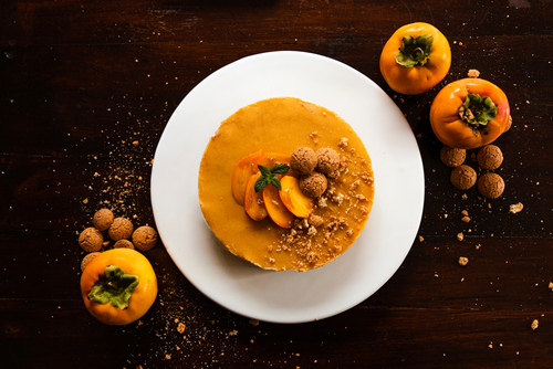 cheesecake datolyaszilvával, vegán és gluténmentes