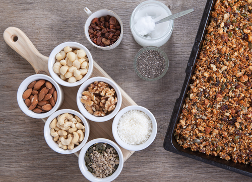 sokmagvas granola, paleo