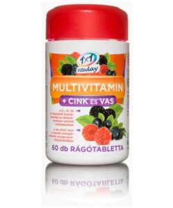 1x1 vitaday multivitamin+cink+vas rágótabletta 60 db
