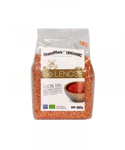 Greenmark bio lencse vörös 500 g