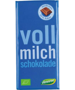 Dennree bio tejcsokoládé 100 g