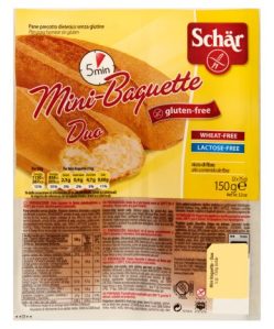 Schär gluténmentes mini bagett elősütött 2x75g 150 g
