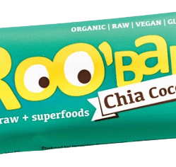 Roobar 100% raw bio gyümölcsszelet chia mag-kókusz 30 g
