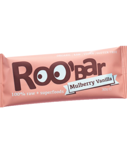 Roobar 100% raw bio gyümölcsszelet fehér eper-vanília 30 g