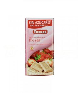 Torras glutén-és cukormentes fehércsokoládé eper 75 g