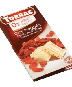 Torras glutén-és cukormentes fehércsokoládé goji bogyó 75 g
