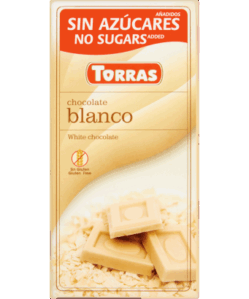 Torras gluténmentes fehércsokoládé cukor nélkül 75 g