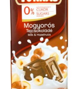 Torras gluténmentes tejcsokoládé mogyoró cukor nélkül 75 g