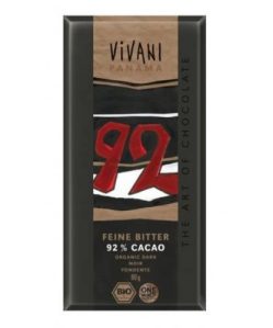 Vivani bio étcsokoládé 92% kakaóval kókuszcukorral 80 g