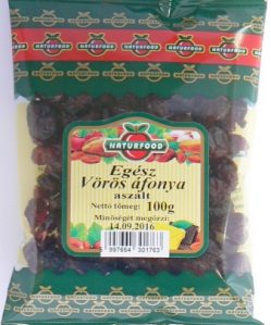 Naturfood aszalt egész vörösáfonya 100 g