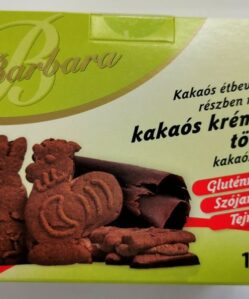 Barbara gluténmentes kakaós keksz kakaós tölt. étbevonatos 180 g