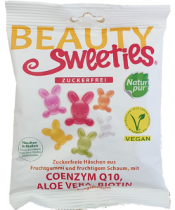 Beauty Sweeties cukormentes vegán gumicukor nyuszik 125 g