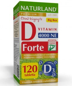 Naturland prémium d-vitamin forte tabletta 120 db