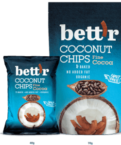 Bettr bio kókuszchips kakaós 70 g