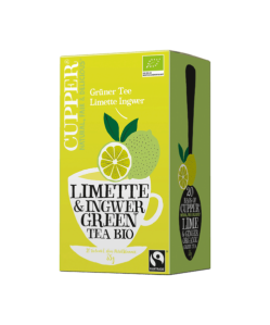 Cupper bio lime&ginger lime-gyömbér zöld tea 20 db 35 g