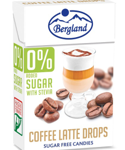 Bergland coffee latte cukormentes tejeskávés cukorka 40 g