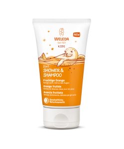 Weleda kids 2in1 gyümölcsös narancs tusfürdo és sampon 150 ml
