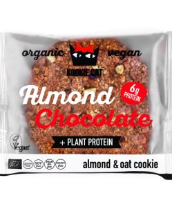 Kookie cat bio vegán gluténmentes mandulás zabkeksz, protein csoki 50 g