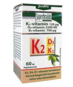 Jutavit K2 (120µg) + D3 (2200NE) + K1 (700µg) vitamin lágyzselatin kapszula 60 db