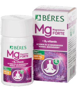 Béres magnézium 400mg+B6 -vitamin forte tabletta 50 db