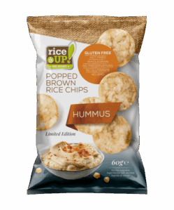 Rice Up barna rizs chips humusz ízu 60 g