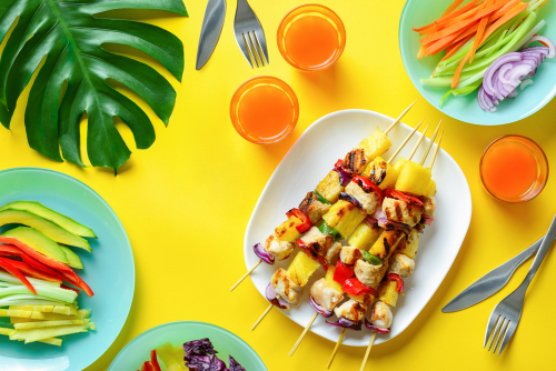 Hawaii csirke kebab