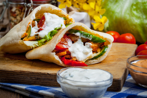 gyros harcsával