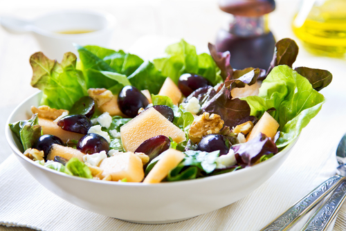 grape,and,cantaloupe,with,feta,and,walnut,salad