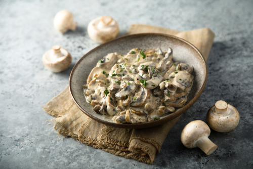 homemade,mushroom,stew,with,sour,cream