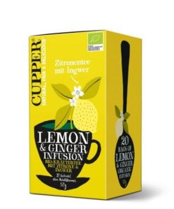Cupper bio lemon&ginger citrom-gyömbér gyümölcstea 20db 50 g