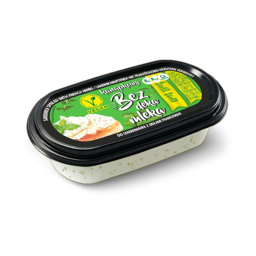Bezdekamleka vegán krémsajt jellegű szendvicskrém francia zöldfűszerekkel 150 g