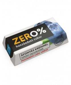 Szerencsi zero áfonya ízu krémmel töltött tejcsokoládé édesítoszerrel 21 g