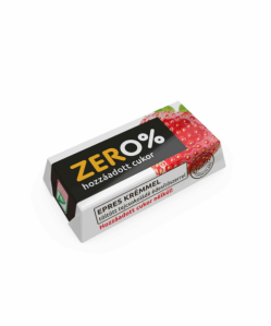 Szerencsi zero eper ízu krémmel töltött tejcsokoládé édesítoszerrel 21 g