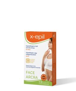 X-Epil használatrakész hipoallergén gélgyantacsíkok arcra 12 db