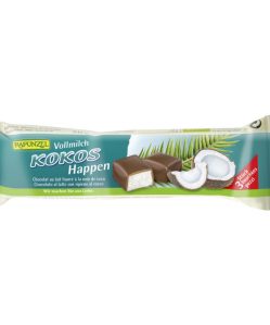 Rapunzel bio kókuszkockák tejcsokoládé bevonattal 50 g