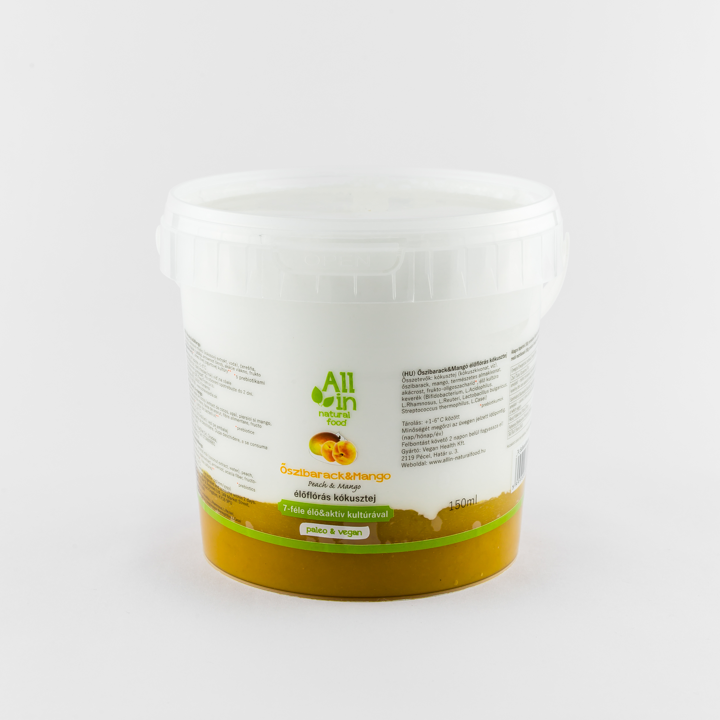 ALL IN Élőflórás kókusztej őszibarack-mangó 1000 ml