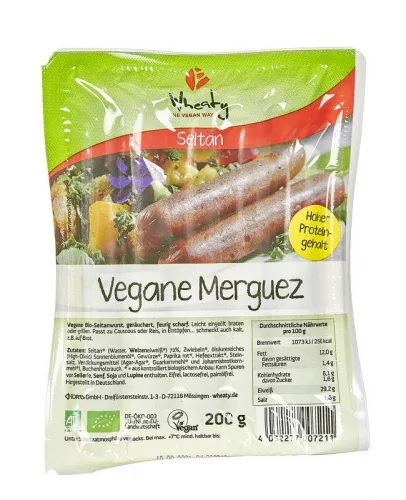 Topas Wheaty BIO vegán rudacskák Merguez 200 g