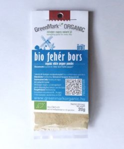 Greenmark bio fehér bors őrölt 20 g