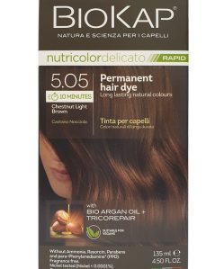 Biokap nutricolor rapid tartós hajfesték nr 5.05 chestnut light brown 135 ml