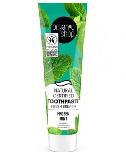 Organic Shop bio “frozen mint “ minősített fehérítő fogkrém mentával és szénnel 100 g