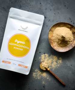 Happy Naturals organic ashwagandha por 125 g