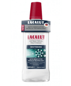 Lacalut antibakterális, micellás szájvíz whitening 500 ml
