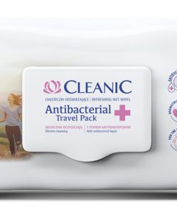 Cleanic antibakteriális nedvesített frissítő törlőkendő családi kiszerelés 40 db