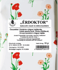 Gyógyfű érdoktor teakeverék visszér és ödéma kezelésére 50 g