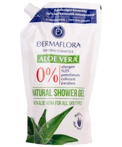 Dermaflora 0% tusfürdő utántöltő aloe vera 500 ml