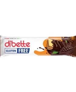 Dibette kakaós ét mártott, kakaós krémmel töltött ostya fruktózzal gluténmentes 26 g