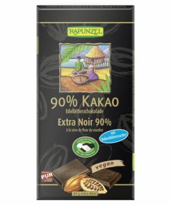 Rapunzel bio keserűcsokoládé 90%-os kókuszvirágcukorral 80 g