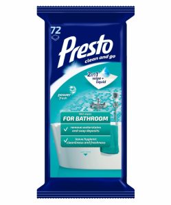 Presto fürdőszobai törlőkendő 72 db