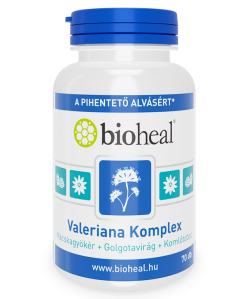 Bioheal valeriana komplex (macskagyökér+golgotavirág+komlótoboz) kapszula 70 db