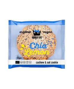 Kookie Cat bio vegán gluténmentes chia és citrom kesudiós zabkeksz 50 g